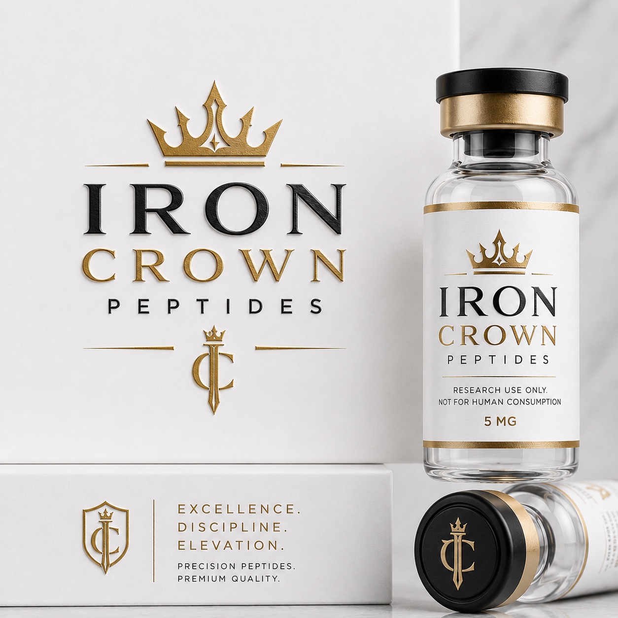 Iron Crown premium product branding